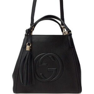 Gucci Soho shoulder bag Leather Tassel Interlocking GG